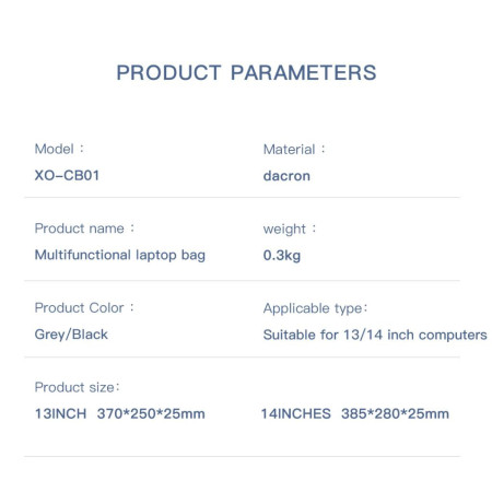 Torba XO CB01 13" szara